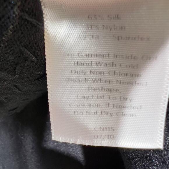 Talbots Petite Black Sequined Tank Top Woman M Petite Silk Nylon Spandex SPARKLE - Picture 9 of 10